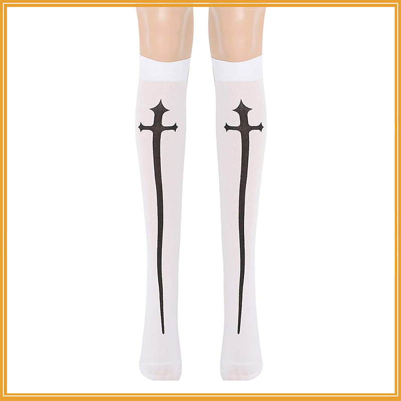 Fashion Gothic Cross Knee High Socks